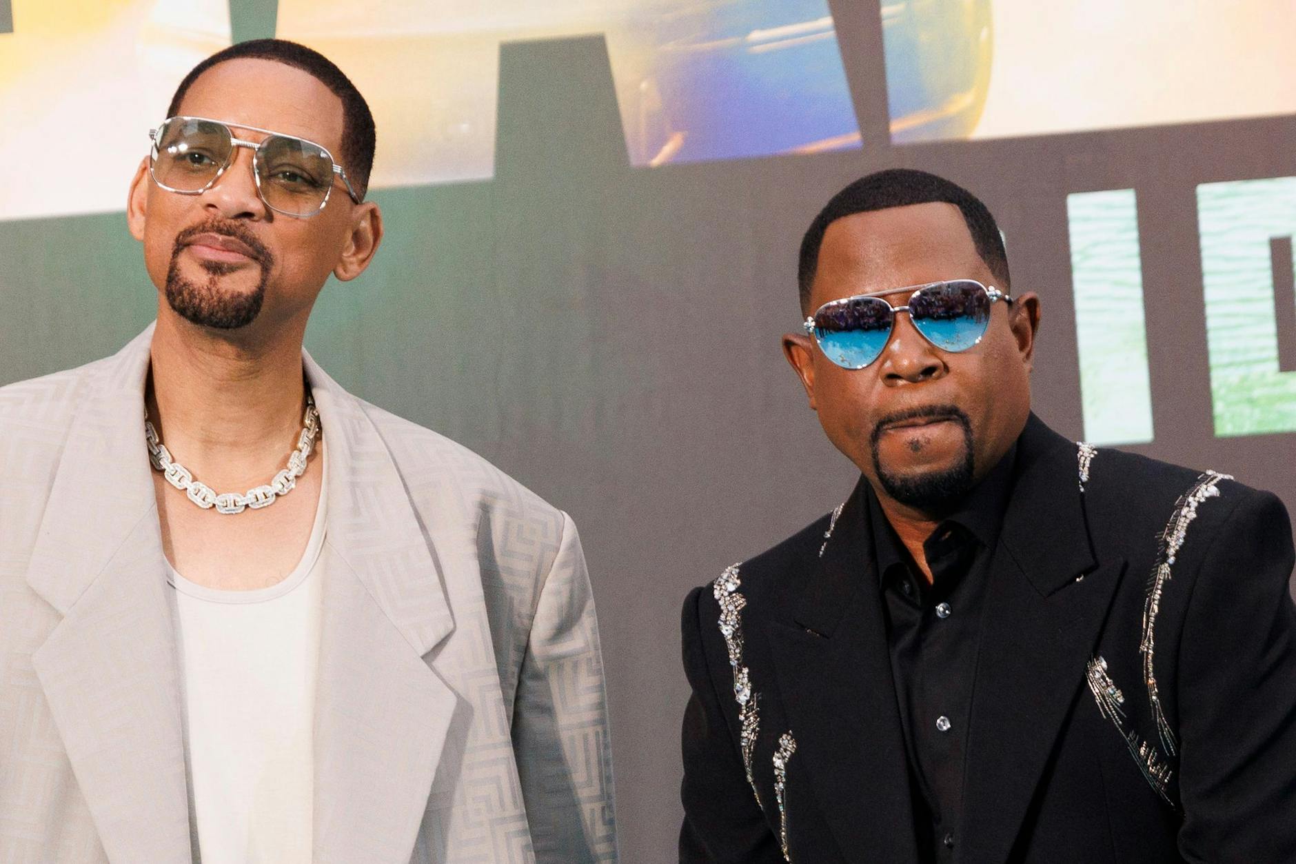 Will Smith (l) und Martin Lawrence bei der Europapremiere des Filmes «Bad Boys: Ride or Die» in Berlin.