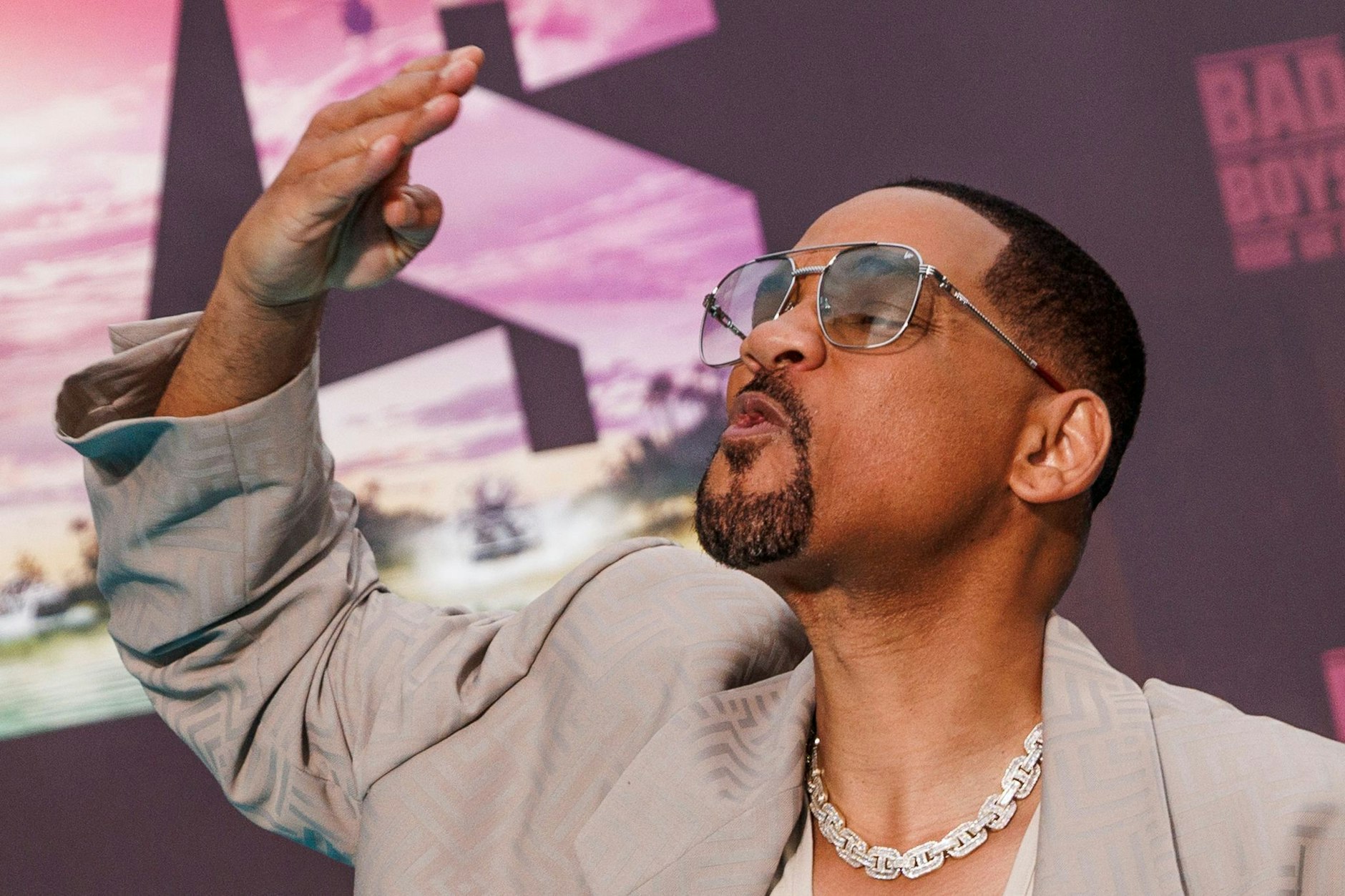 dpatopbilder - In Berlin gab sich Will Smith betont locker.