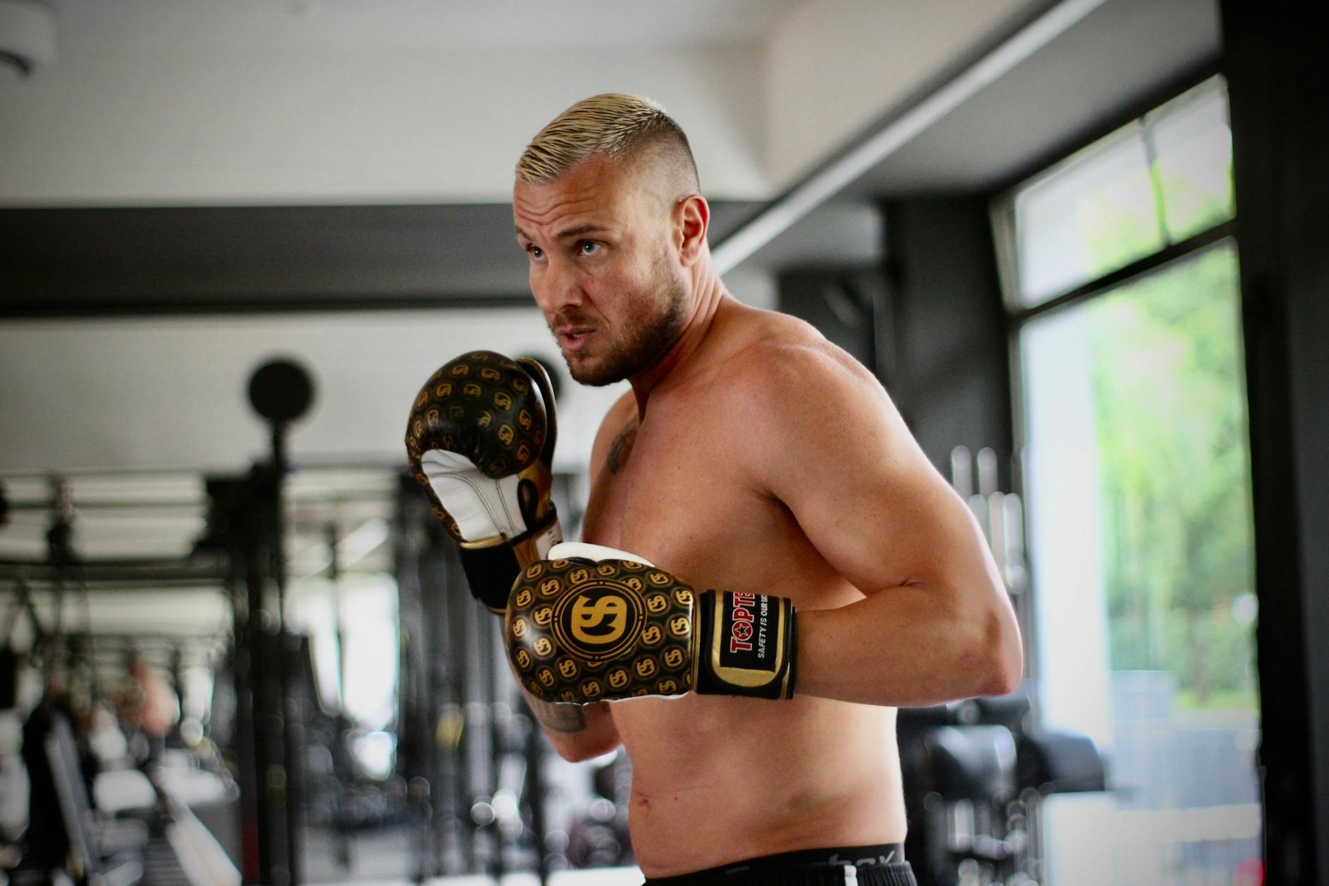 Eric Sindermann beim Boxtraining