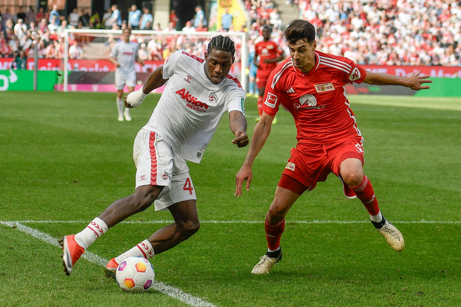 Nach zwei Jahren mit 80 Pflichtspielen für den 1. FC Union Berlin scheint Diogo Leite (r.) die Eisernen in diesem Sommer zu verlassen.