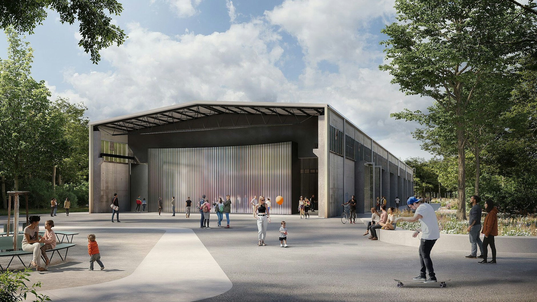 Die neue Werkhalle im Spreepark Berlin soll für Veranstaltungen genutzt werden.&nbsp;