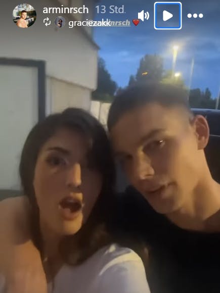 In einem Video bekommen Armin und Grace gar nicht genug voneinander.