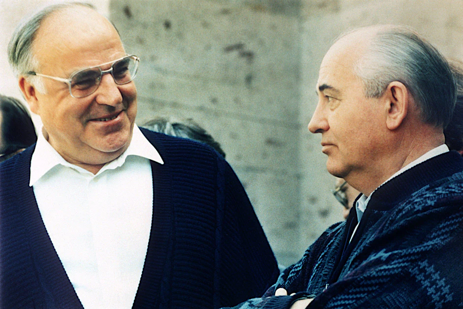 Der Kanzler der Einheit: Helmut Kohl mit seinem sowjetischen Amtskollegen&nbsp;Michail Gorbatschow