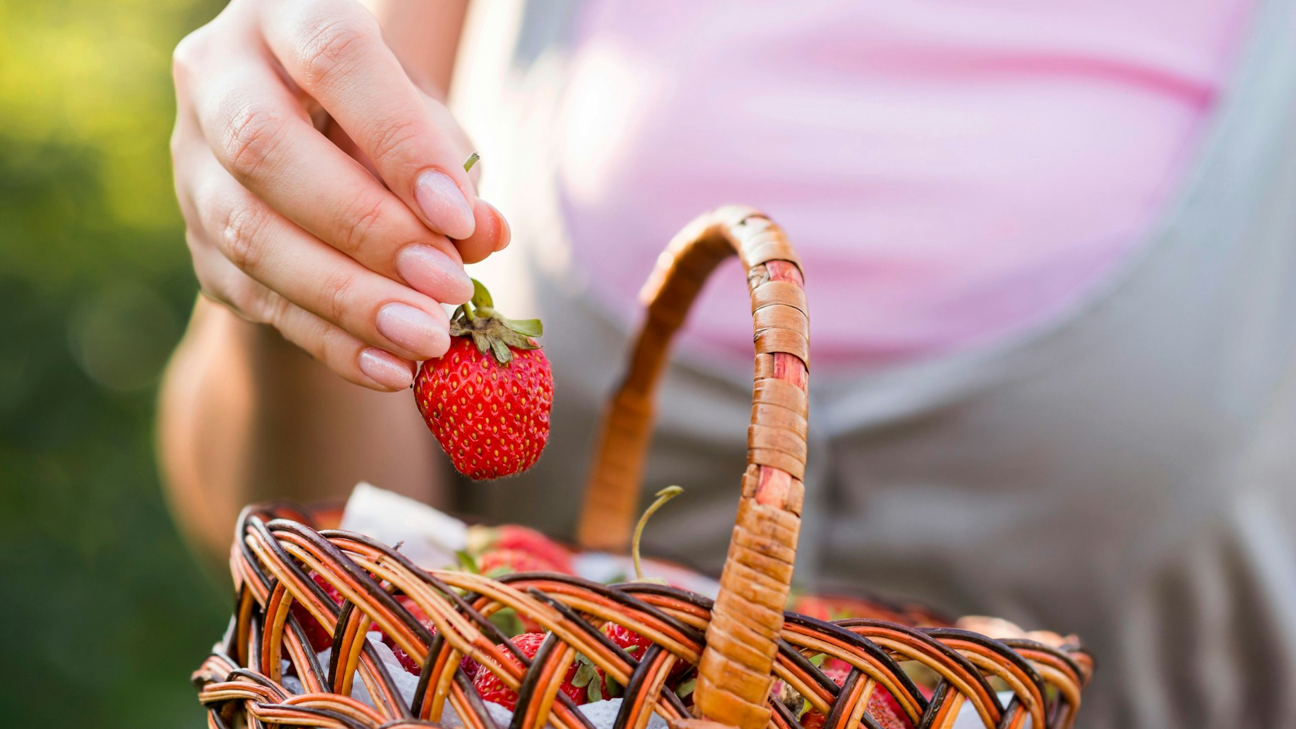 Selbstgepflückt schmecken Erdbeeren doch am besten.