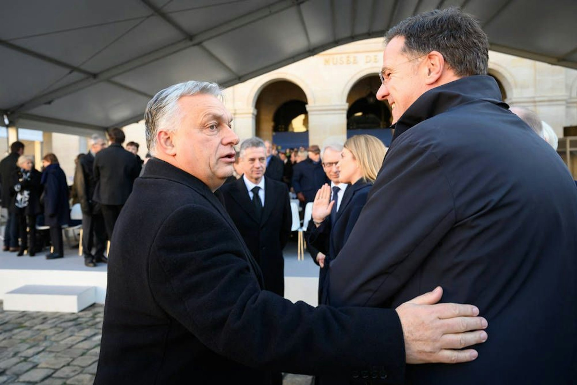 Viktor Orbán und Mark Rutte im Januar in Paris