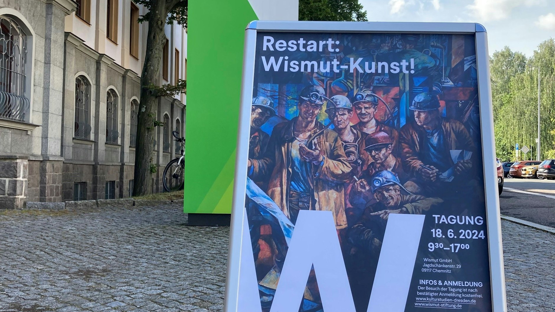 Chemnitz: Plakat zur Fachtagung „Restart:&nbsp;Wismut-Kunst!“.&nbsp;
