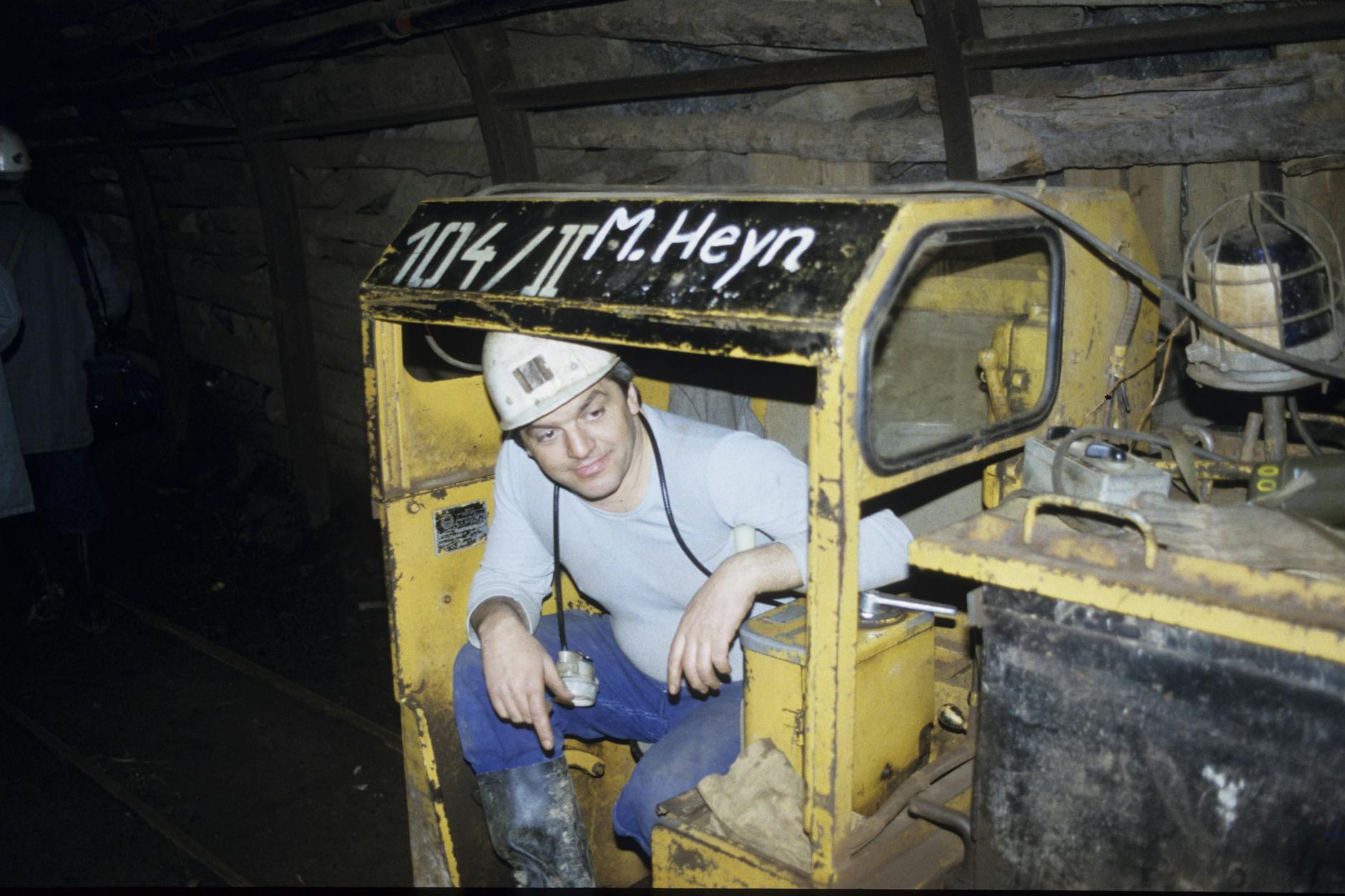 Unter Tage im Schacht 317 des Bergbaubetriebes Wismut Aue in Hartenstein bei Aue im Erzgebirge. 