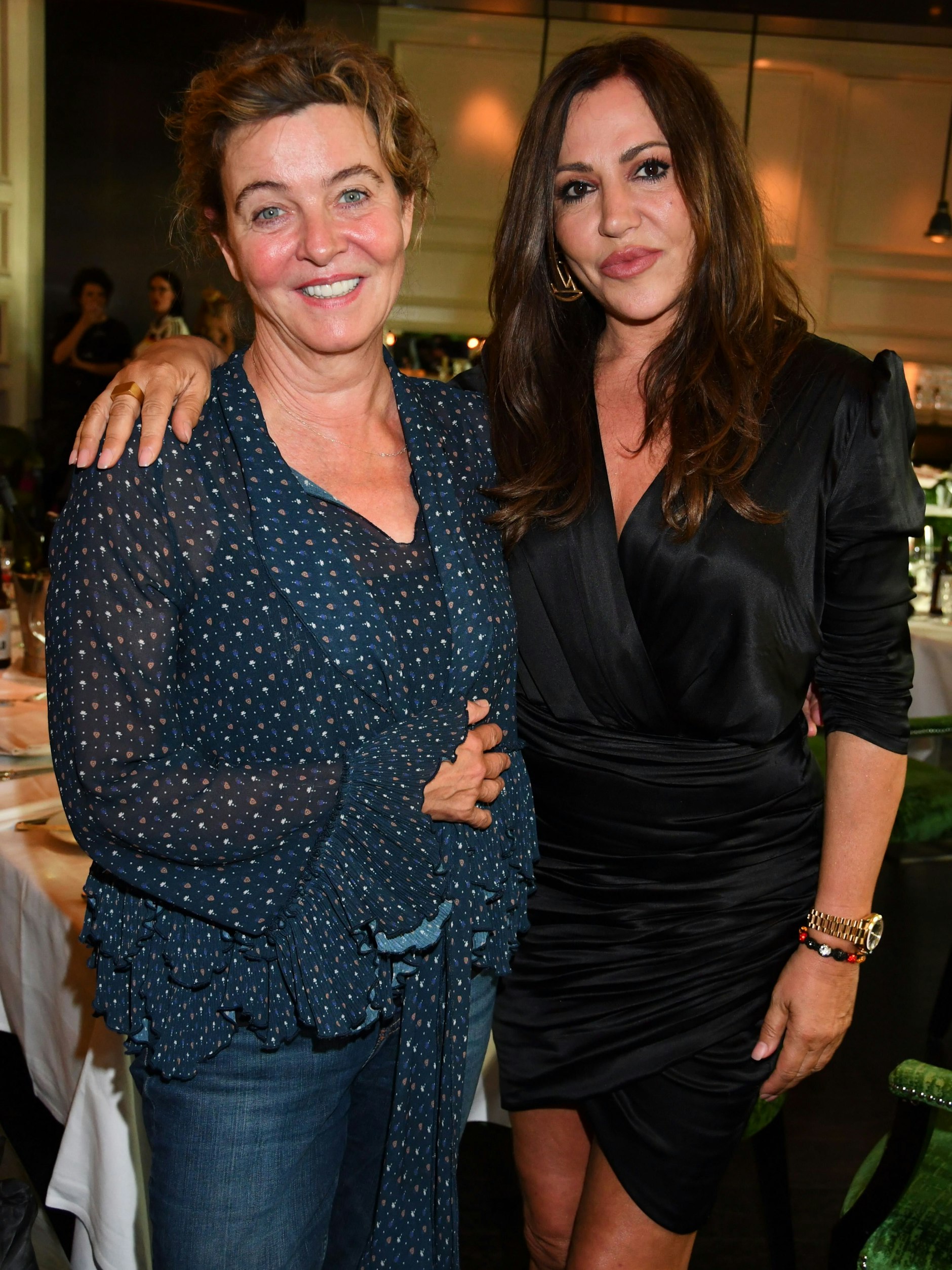 Die Schauspielerinnen Margarita Broich (l.) und Simone Thomalla hatten ebenfalls viel Spaß am Schauspielpreis-Abend.