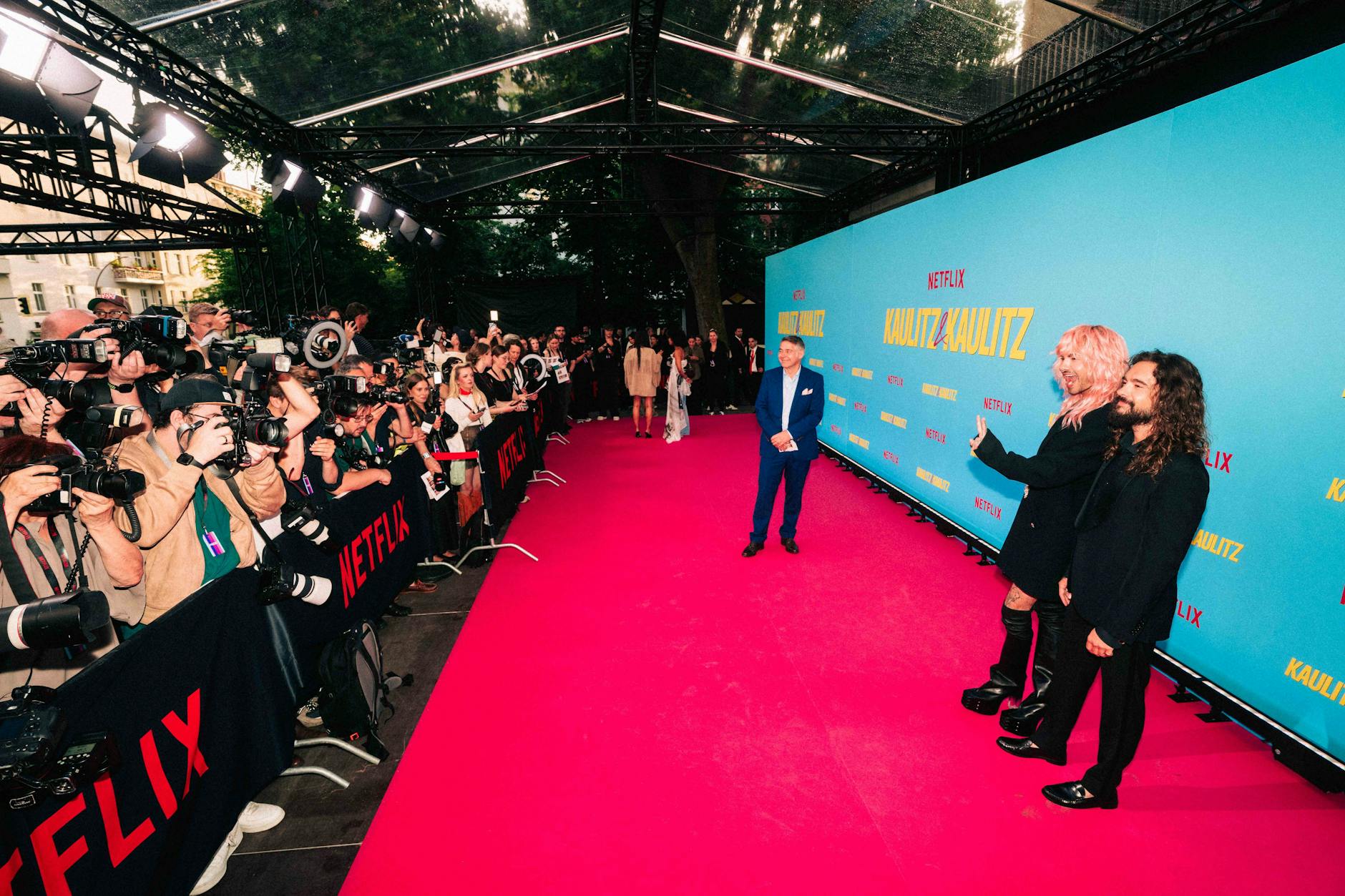 Im Doppelpack: Die Kaulitz-Brüder bei der Premiere ihrer Netflix-Dokuserie in Berlin.