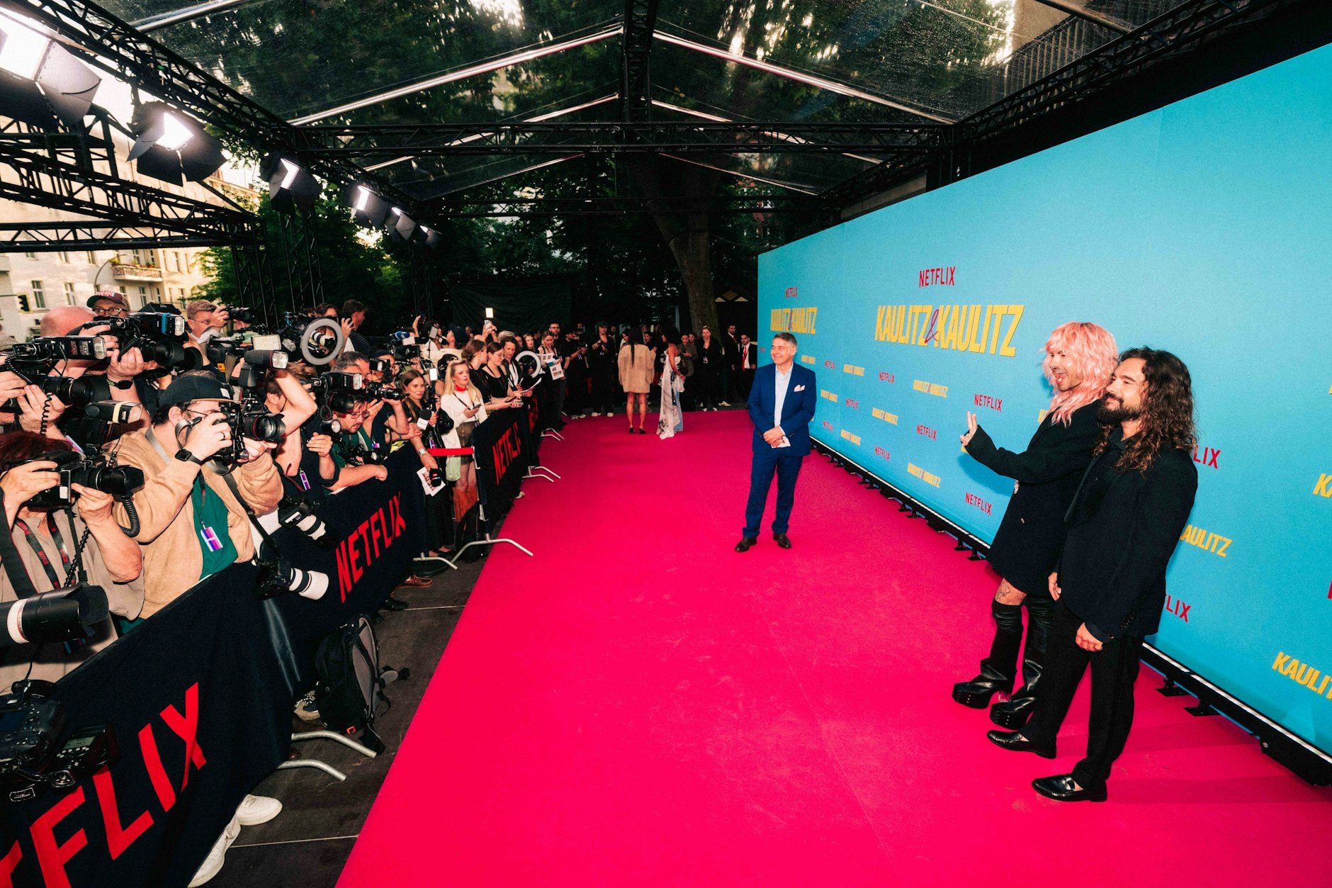 Im Doppelpack: Die Kaulitz-Brüder bei der Premiere ihrer Netflix-Dokuserie in Berlin.