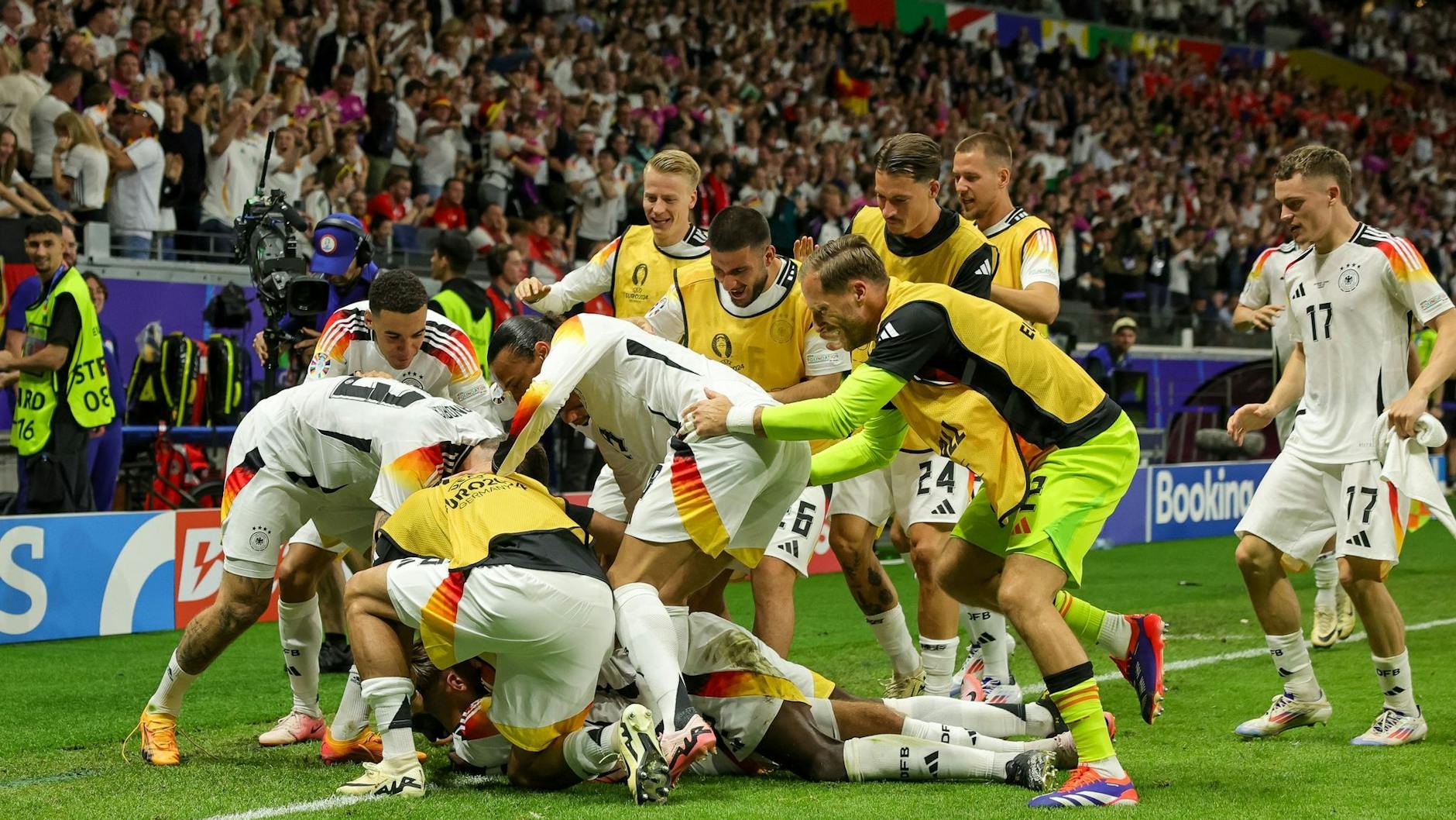 Der erlösende Treffer von Niclas Füllkrug im letzten EM-Gruppenspiel sorgte für großen Jubel in Frankfurt.