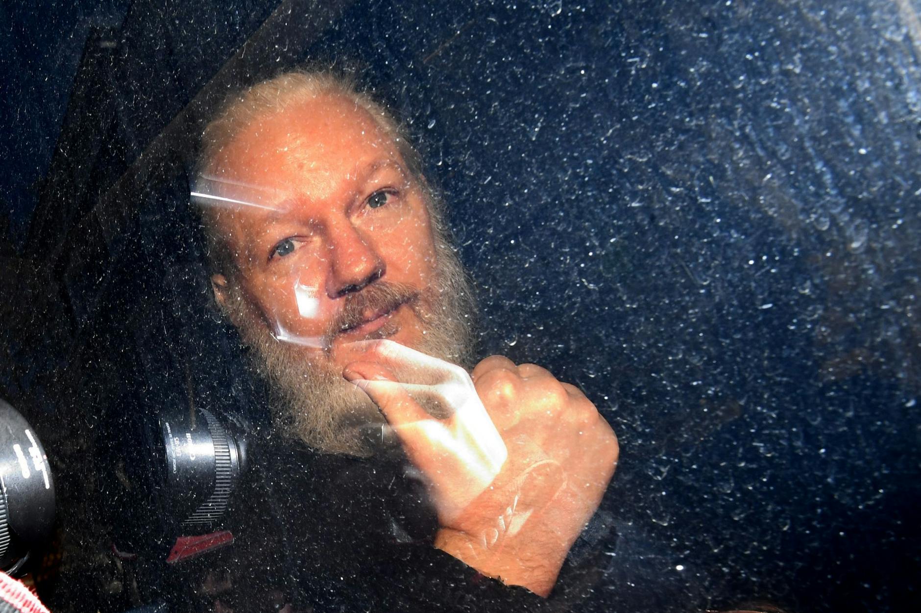 Wikileaks-Gründer Julian Assange bei Gericht in London.