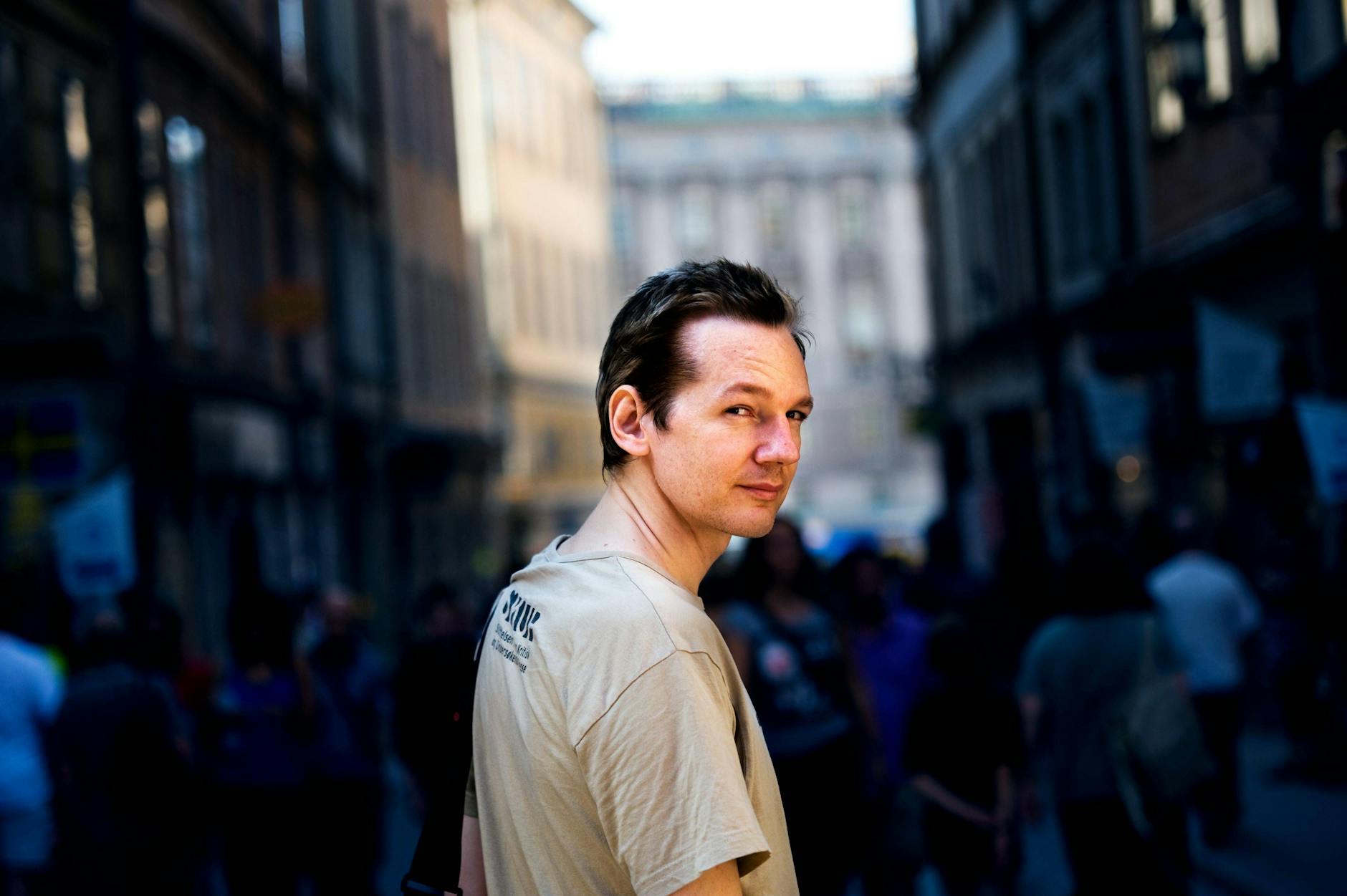 Julian Assange in Stockholm im Jahr 2010.