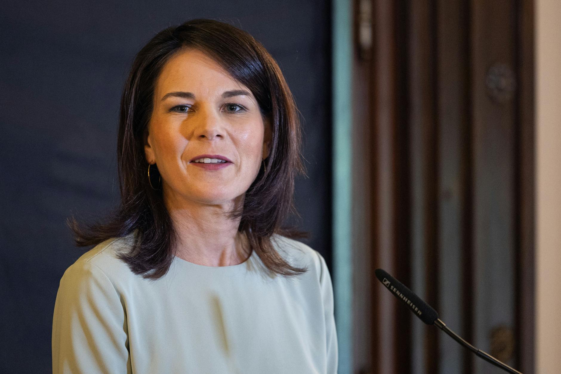 Ermittlungen im Auswärtigen Amt: Bundesaußenministerin Annalena Baerbock (Grüne) auf einer Pressekonferenz.