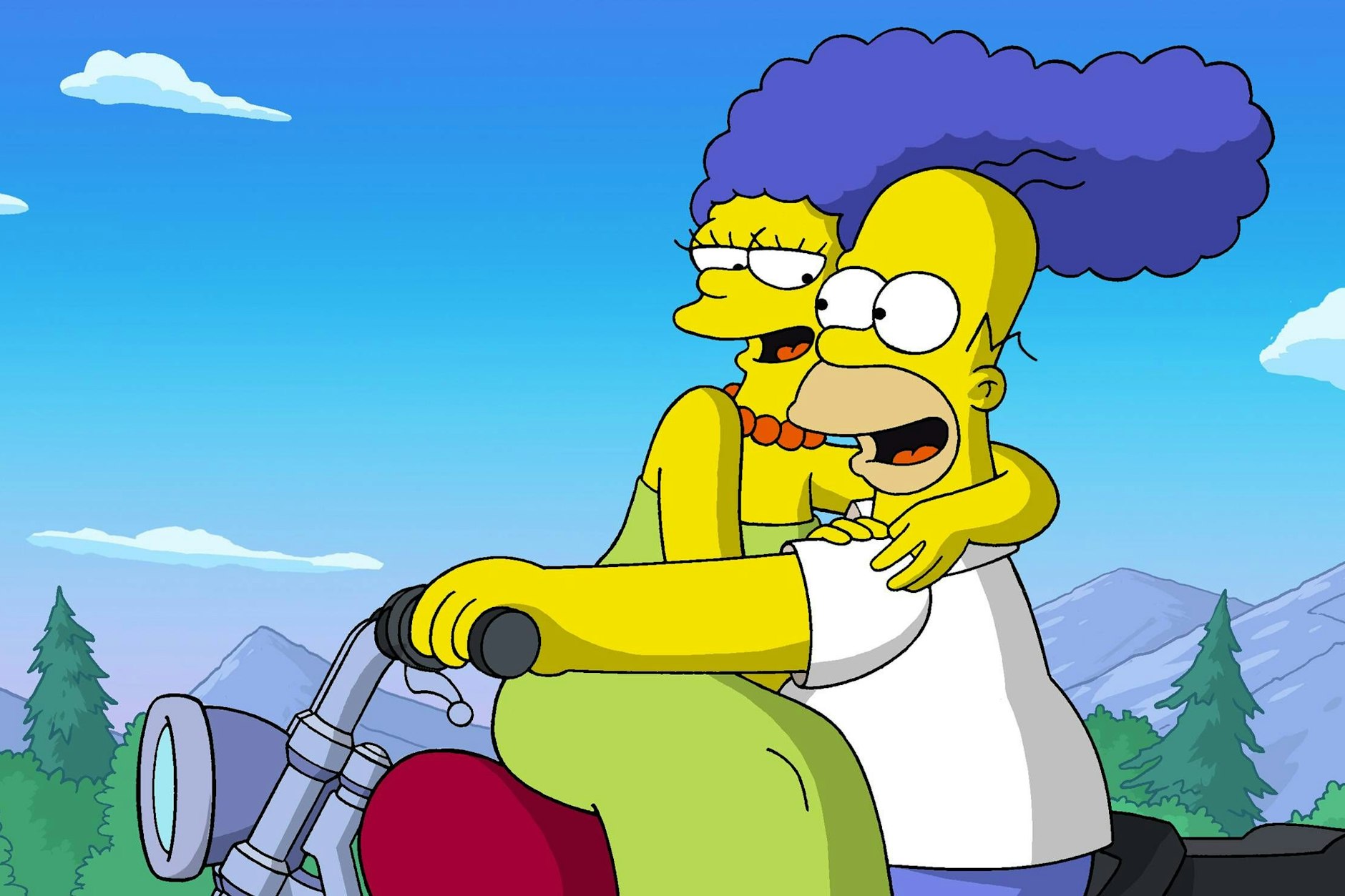 Marge und Homer Simpson sind die Hauptfiguren in der Zeichentrick-Serie „Die Simpsons“.