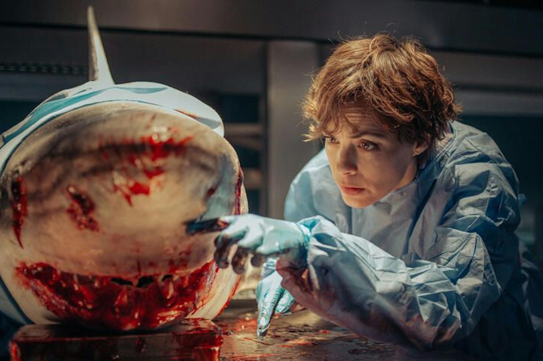 Wissenschaftlerin Sophia (Bérénice Bejo) erforscht Haie, doch eines der Tiere verirrt sich im Netflix-Film „Im Wasser der Seine“ nach Paris.