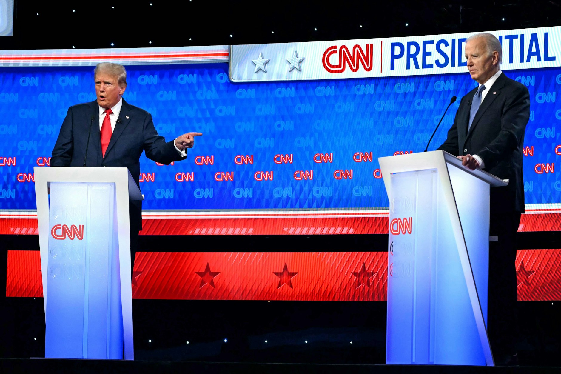 Harter Schlagabtausch: Joe Biden und Donald Trump. 