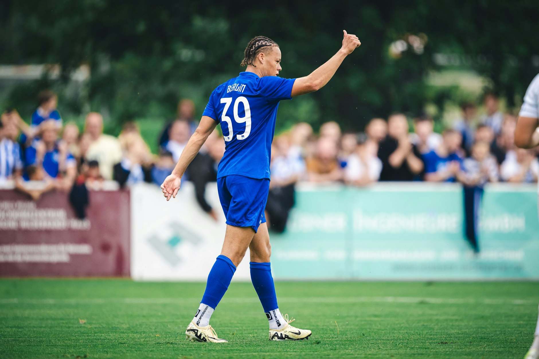 Stürmer Derry Scherhant war in Bernau in Torlaune. Dreimal traf er für Hertha BSC.