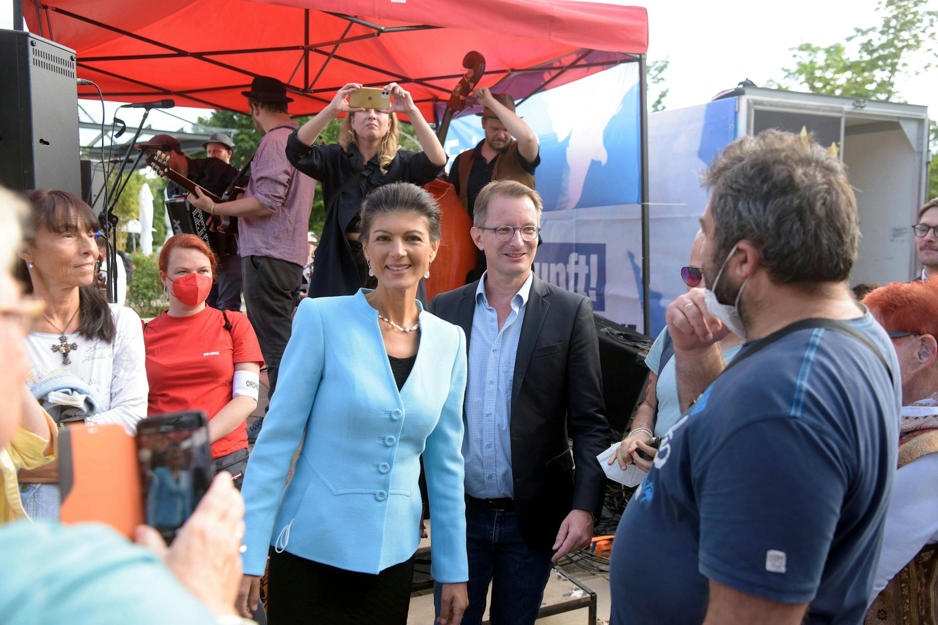 BSW-Chefin Sahra Wagenknecht und ihr Parteifreund Alexander King