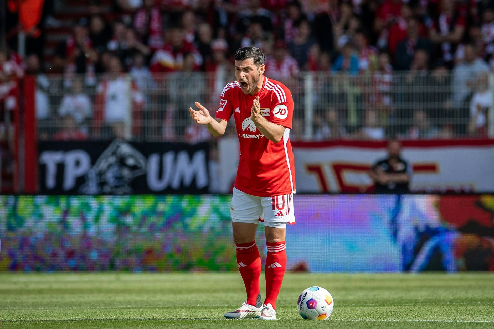 Zum Schreien: Stürmer Kevin Volland (31) fehlt beim Trainingsauftakt des 1. FC Union nach einem Eingriff am Knie .