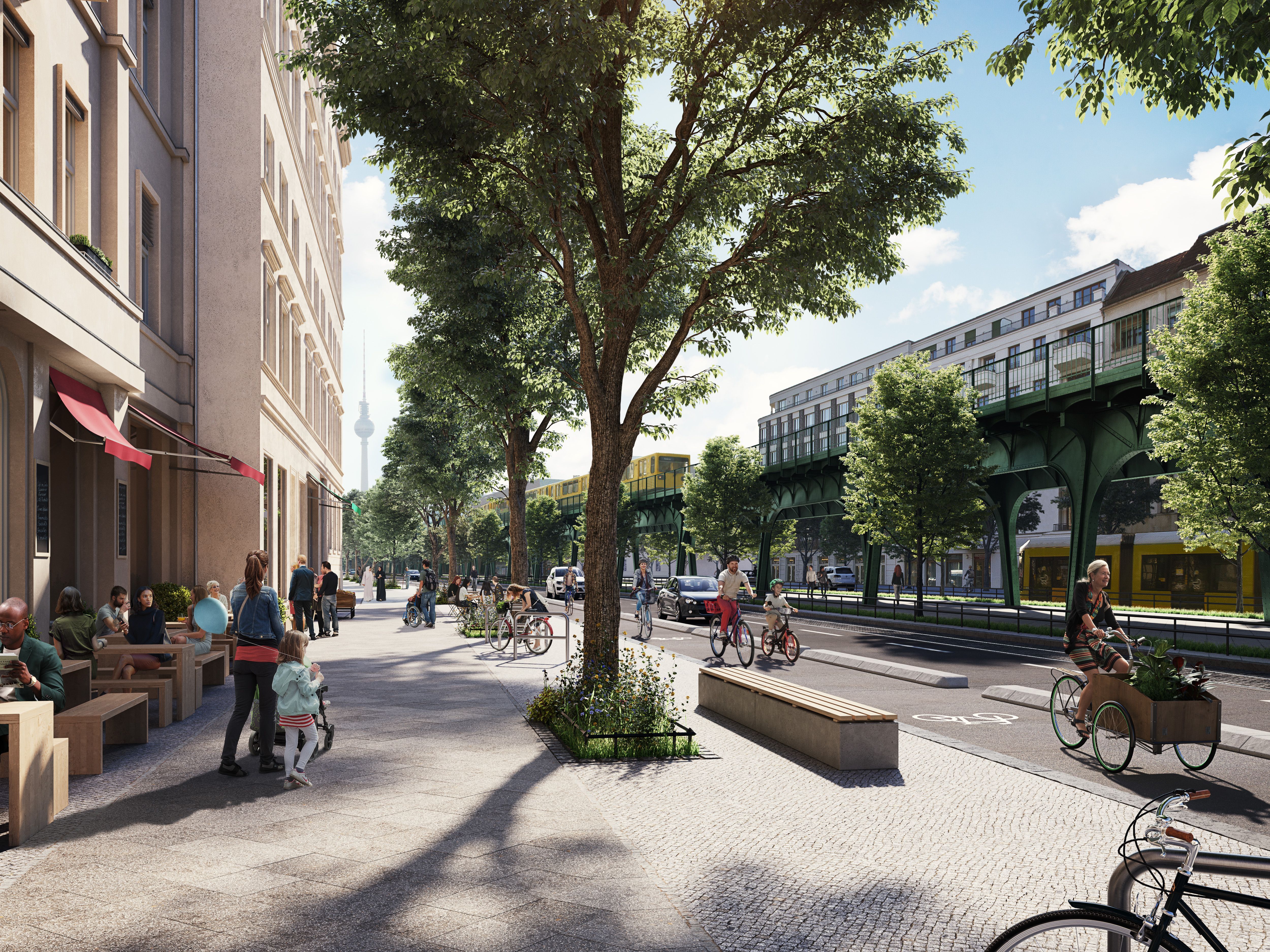 Radweg auf der Schönhauser Allee: Kaum fertig, schon wird nachgebessert