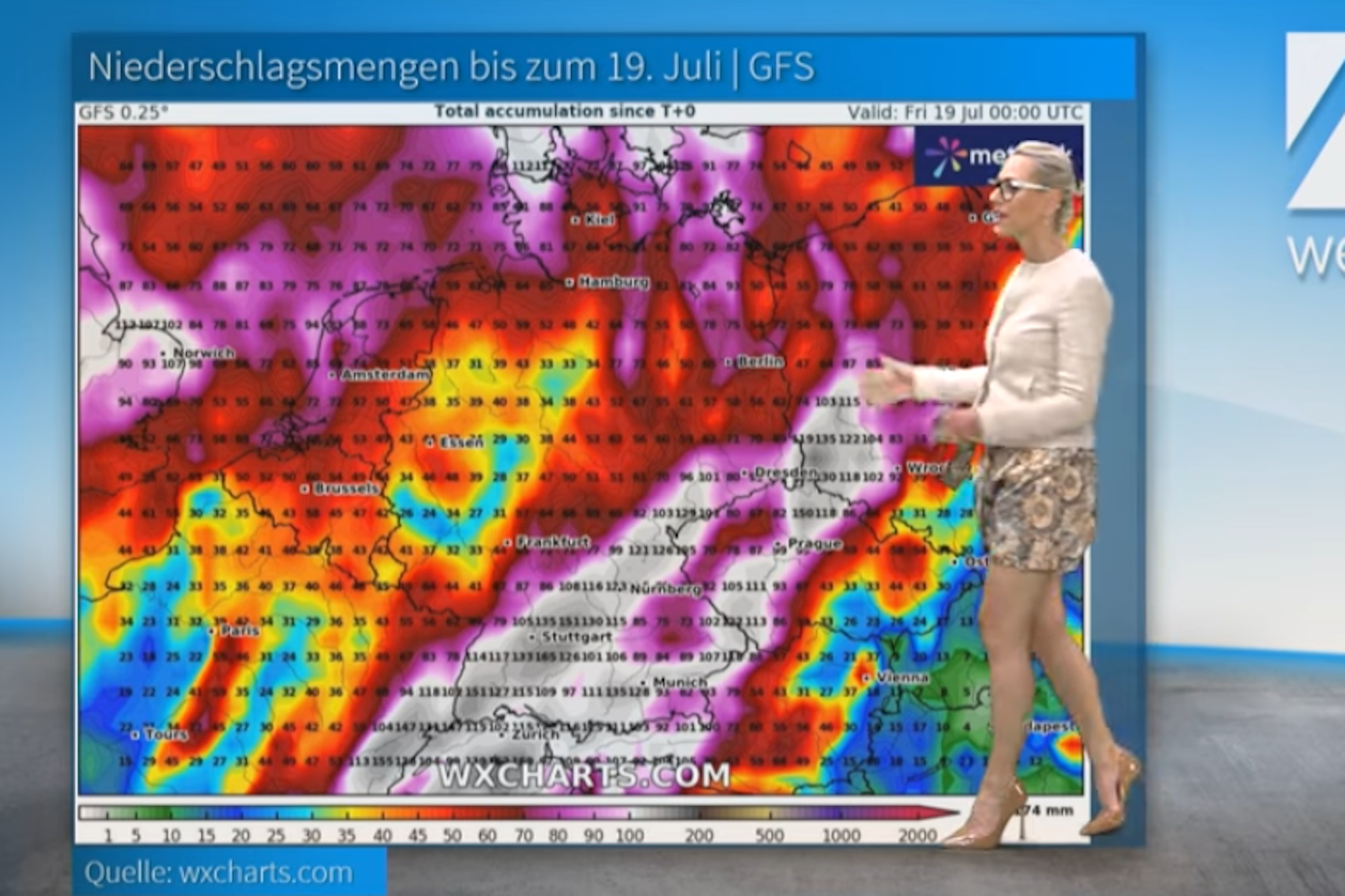 Laut Wetter-Expertin Kathy Schrey stehen uns weitere sehr nasse Tage bevor.