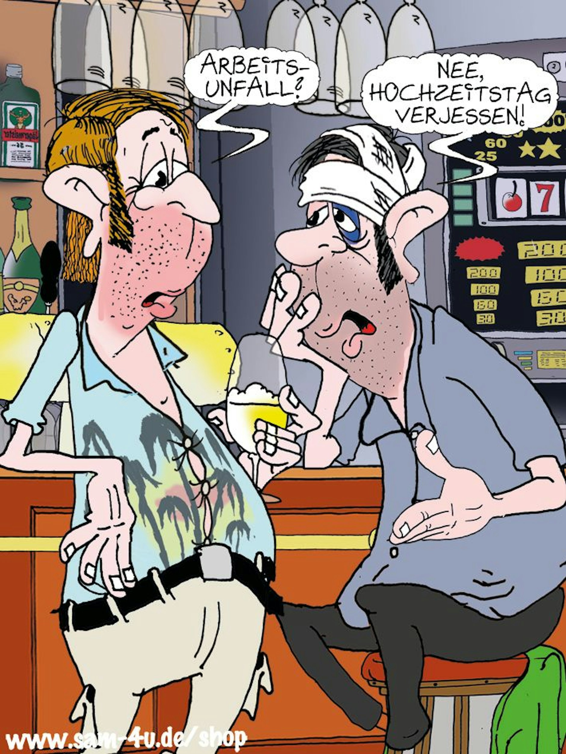 Der gezeichnete Witz des Tages kommt auch heute von Cartoon-Künstler Sam Paff.