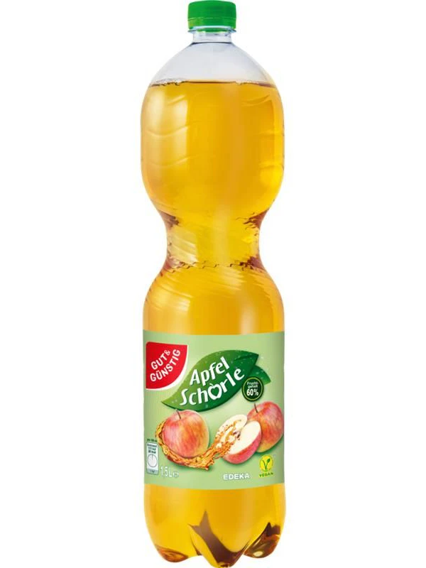 Die „Gut + Günstig“-Apfelschorle ist von dem Rückruf betroffen.