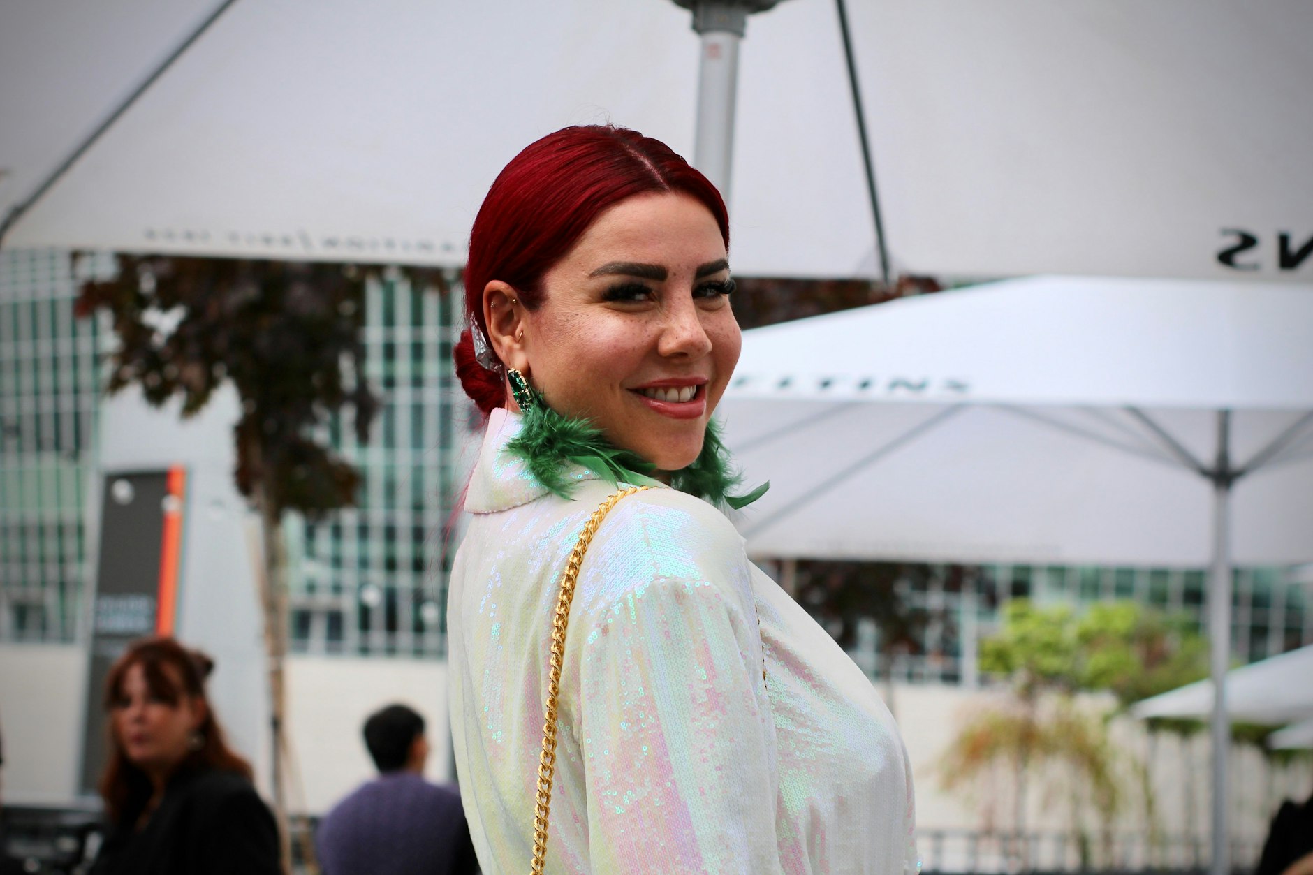 Kate Merlan kam zur Fashion Week in Berlin alleine.
