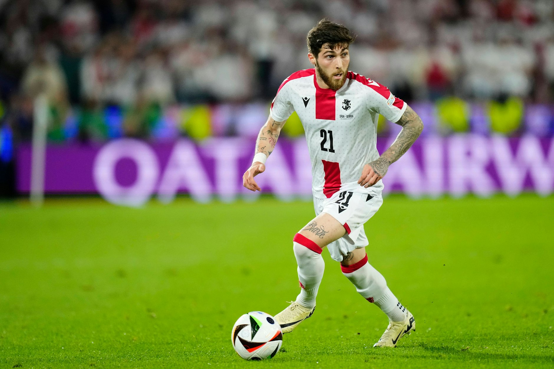 <strong>Giorgi Tsitaishvili von Dynamo Kiew spielte für Georgien eine starke EM. Bis ins Achtelfinale drang der Außenseiter vom Kaukasus vor.</strong>