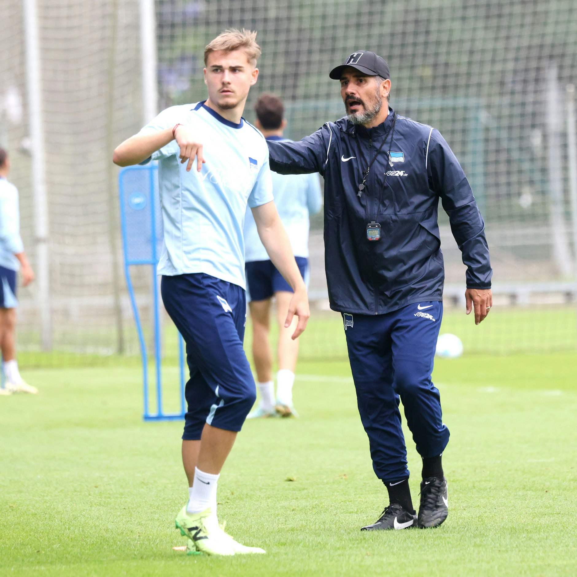 Hertha-Trainer Cristian Fiel will von Flügelflitzer Marten Winkler mehr Läufe in die Tiefe sehen.
