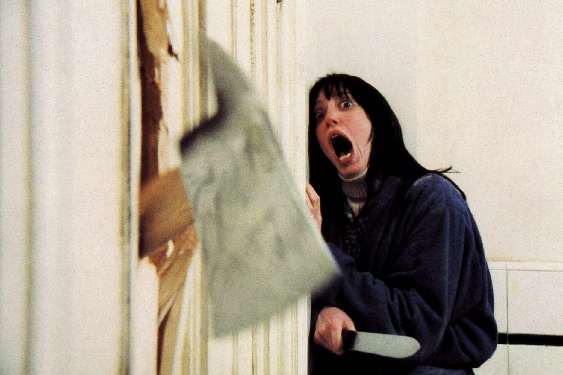Die berühmte Axt-Szene aus dem Kubrick-Horrorklassiker „The Shining“ mit Shelley Duvall.