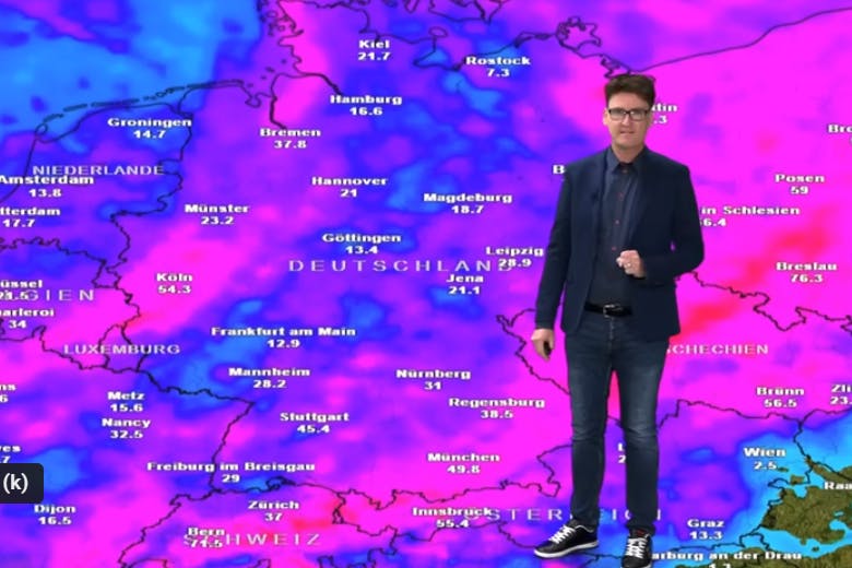 Krasse Hitze erwartet die Menschen im Südosten. Wettermann Dominik Jung zeigt die Karte.