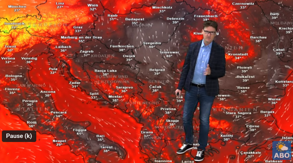 Extreme Hitzewelle beim Wetter: 45 Grad und 120 Liter Regen