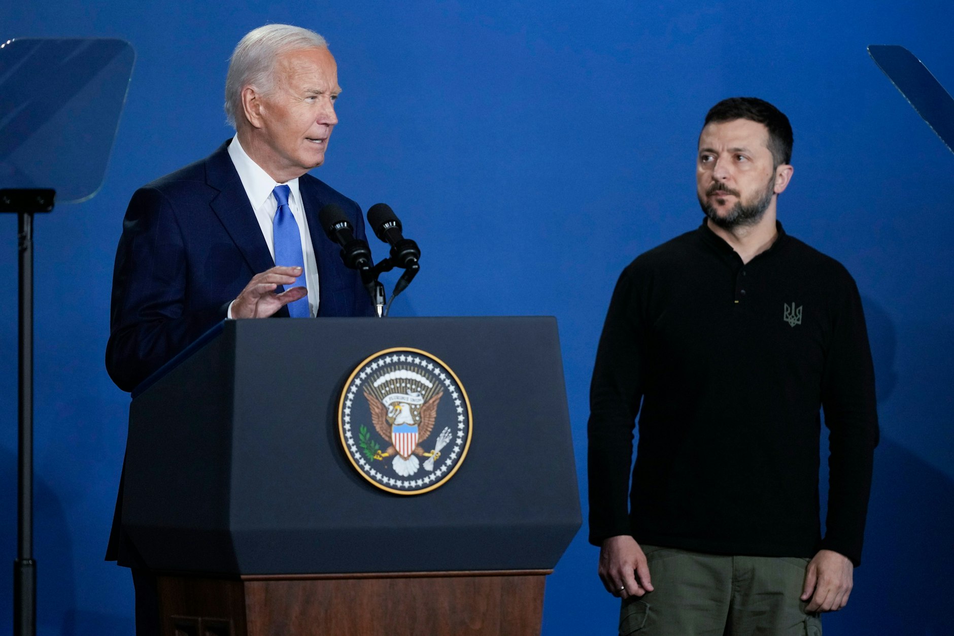 Peinlicher Auftritt vor der Nation: US-Präsident Joe Biden bezeichnete den Präsidenten der Ukraine, Wolodymyr Selenskyj, als Putin.