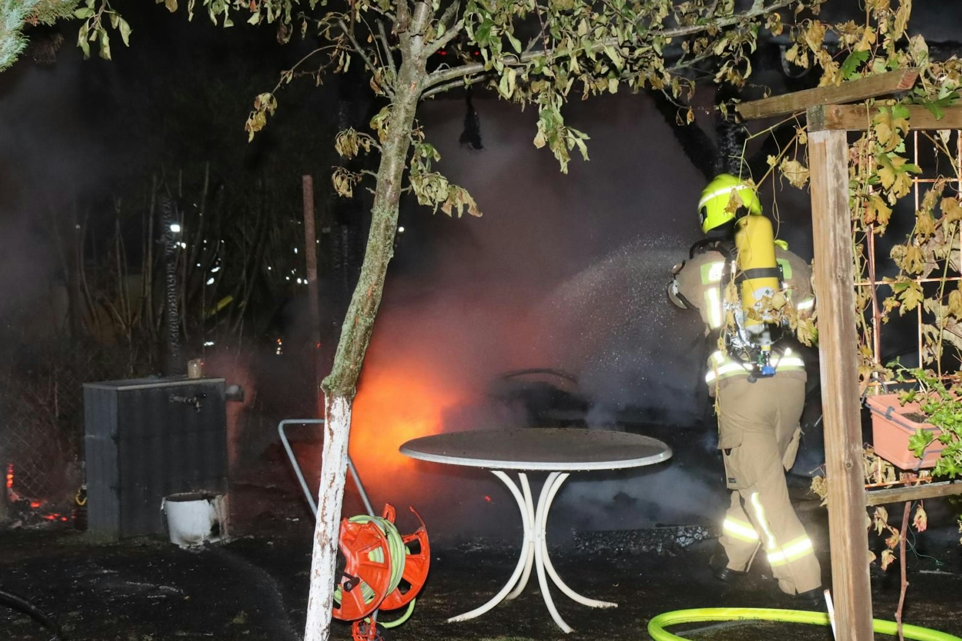 Die Feuerwehr konnte den Brand schnell löschen.&nbsp;