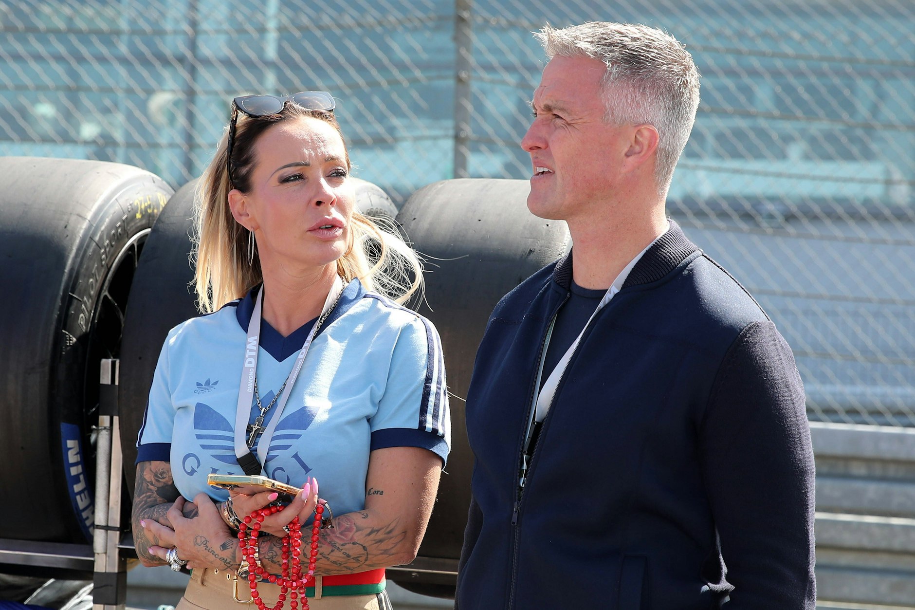 Cora und Ralf Schumacher beim DTM-Lauf auf dem Nürburgring im Jahr 2022.