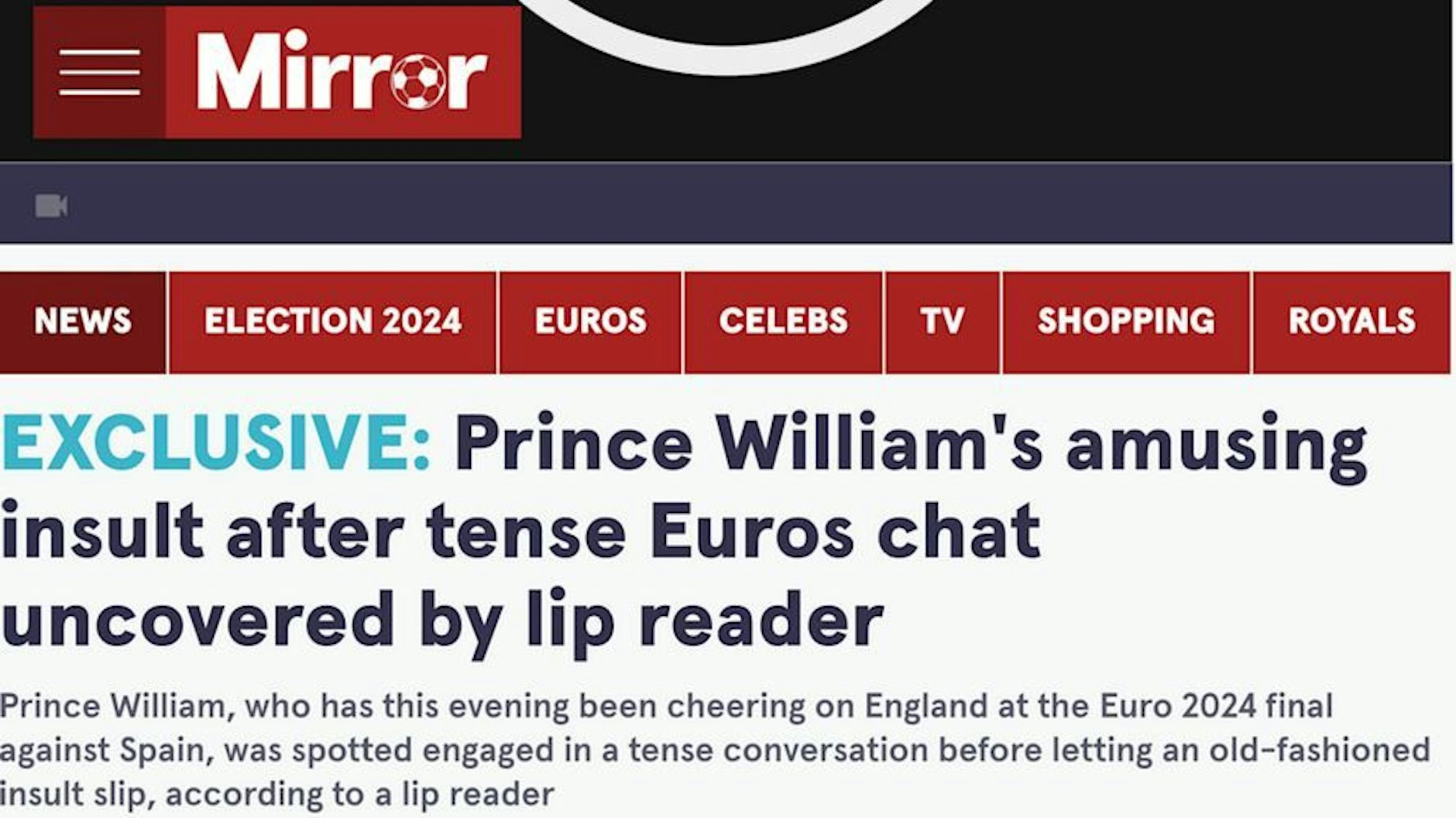 So berichtete der Mirror über den Vorfall mit Prinz William und Franziska Giffey.