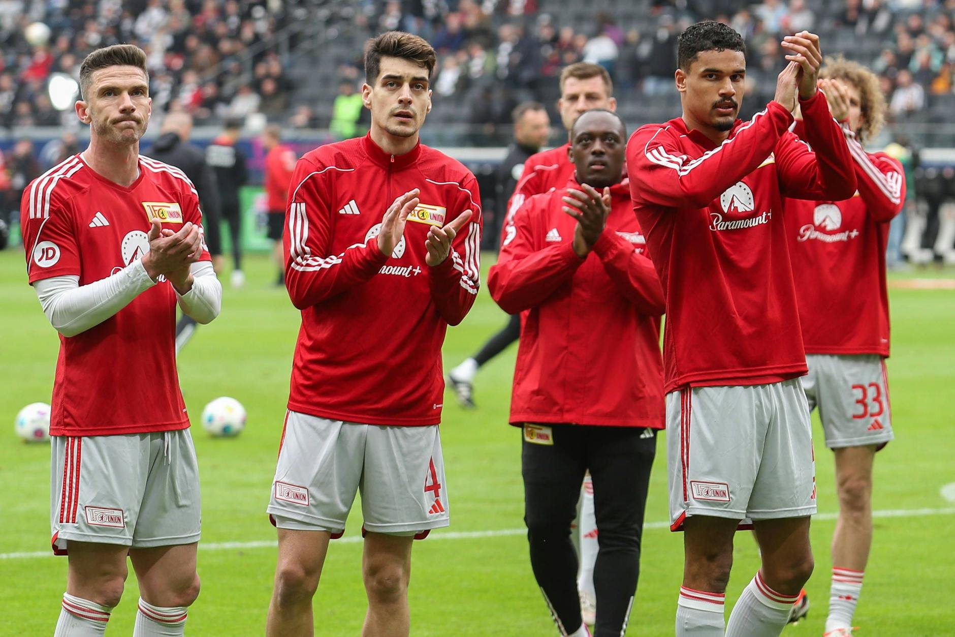 Könnten dem 1. FC Union einen Geldregen bescheren, würden aber ein Riesenloch in die Abwehr reißen: Robin Gosens (l.), Diogo Leite (2.v.l.) und Danilho Doekhi (r.).