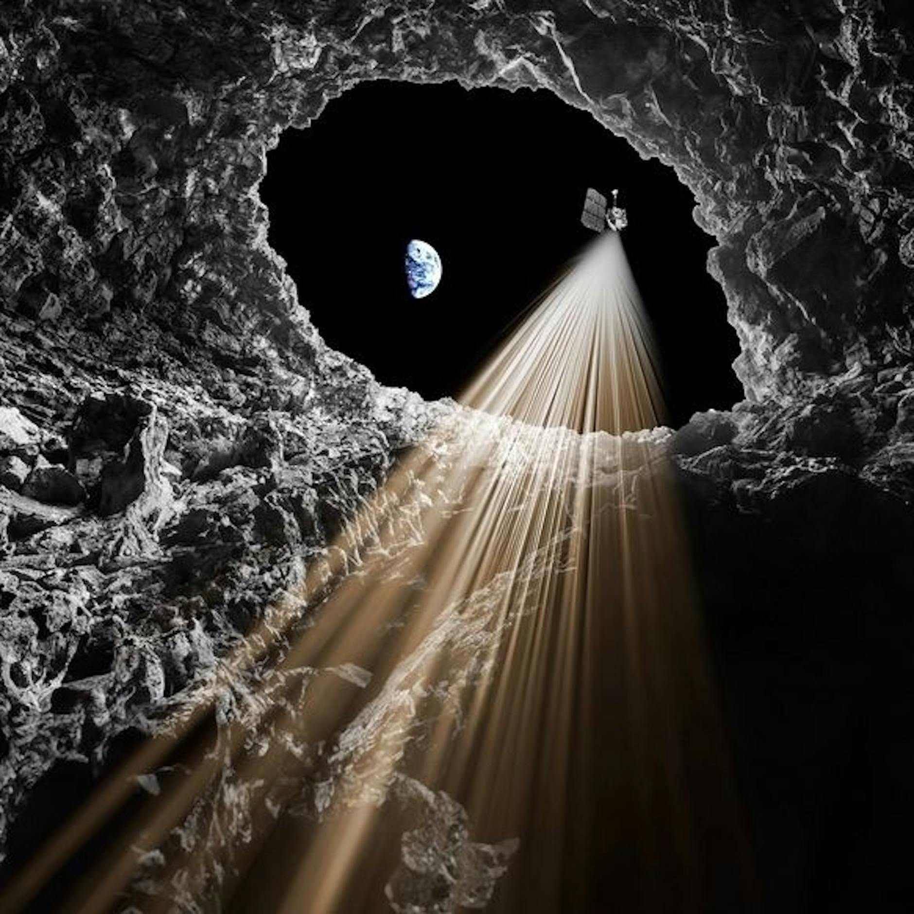 Image - Eingang zur Mond-Unterwelt: Weltraumforscher entdecken erstmals Höhle