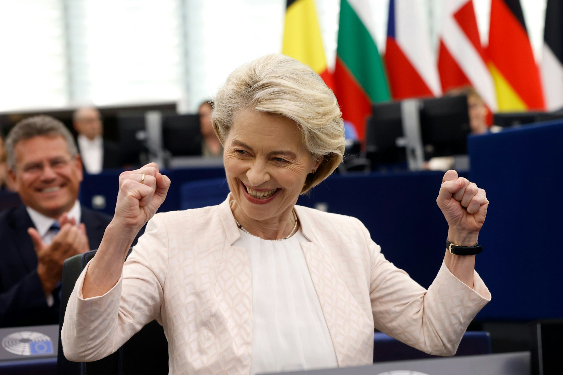 Das EU-Parlament hat über eine zweite Amtszeit von EU-Kommissionspräsidentin von der Leyen abgestimmt.