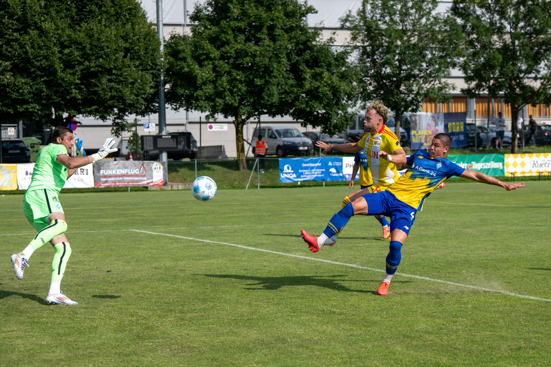 Union-Stürmer Benedict Hollerbach verschoss gegen Kiew einen Elfmeter, drückte aber dann den Nachschuss zum 1:0 über die Linie.&nbsp;