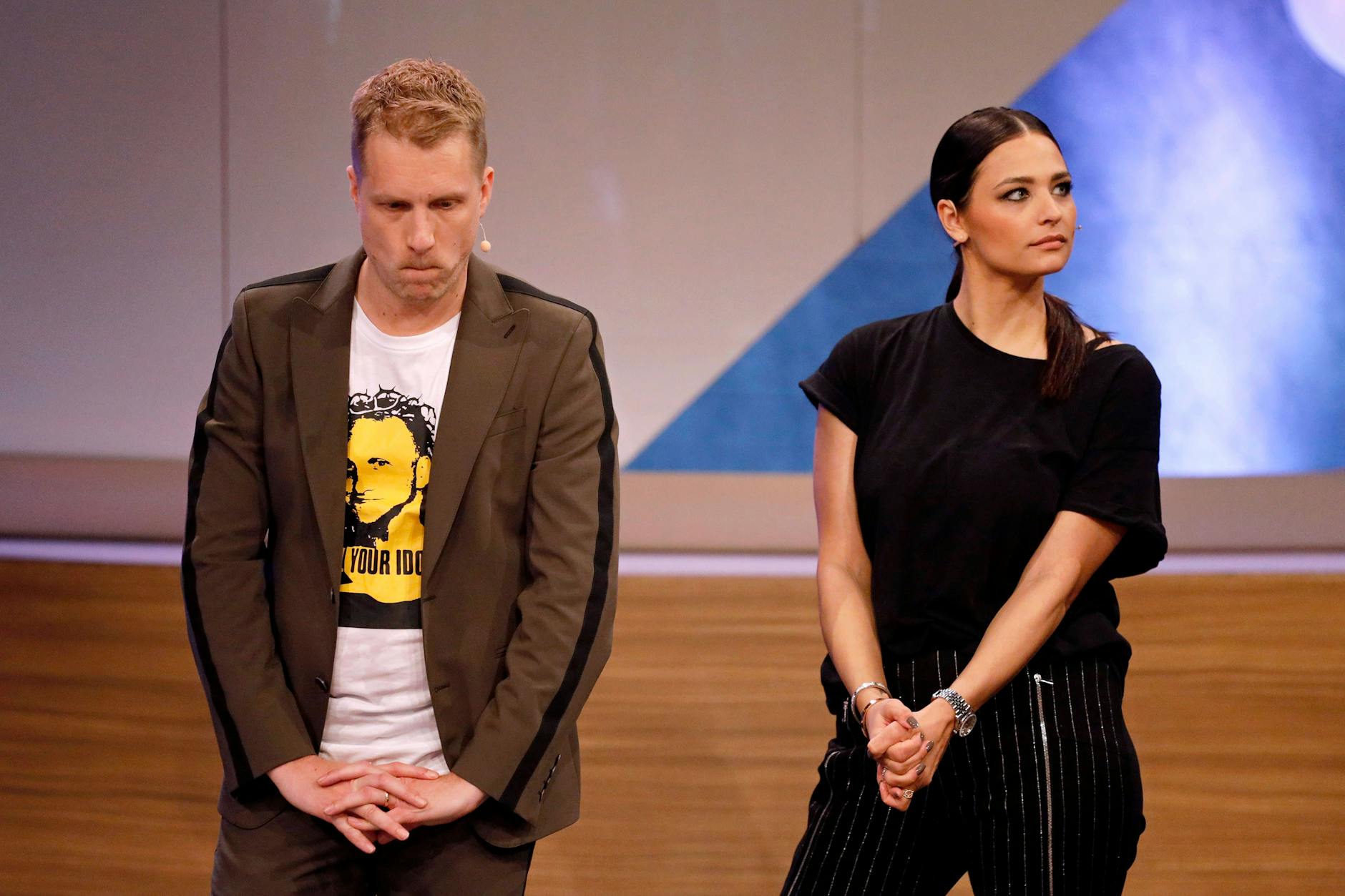 Oliver und Amira Pocher in der Show „Pocher vs Wendler“ 2019.