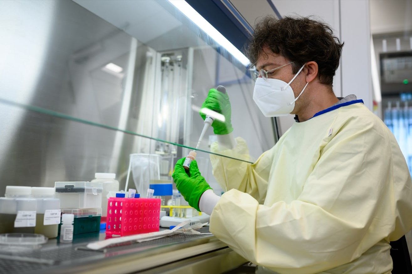Berlin: Ein Molekularbiologe untersucht Abwasserproben auf Krankheitserreger. (Archivbild)