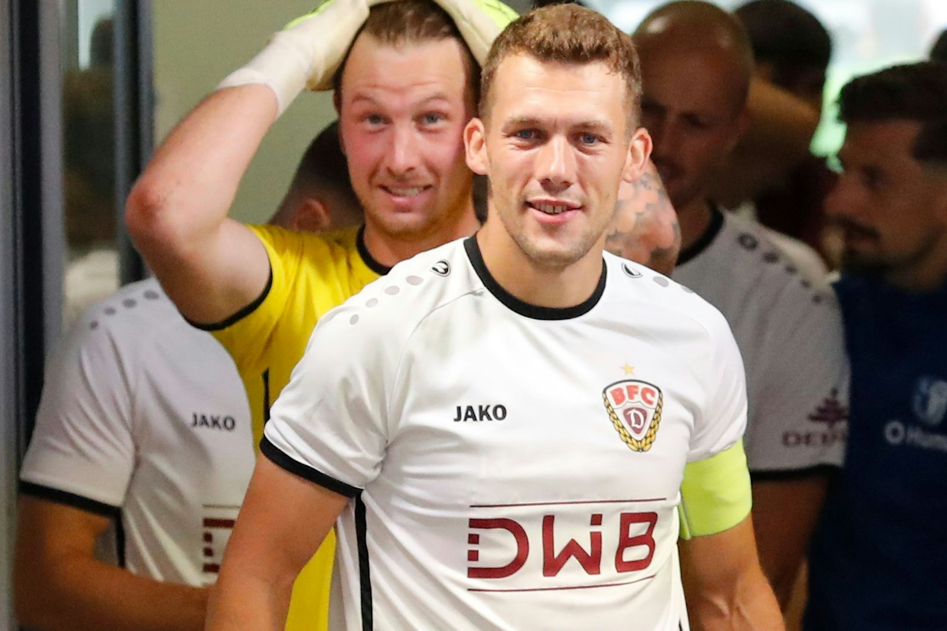 Mit dem langjährigen Sponsor DWB auf der Brust wird Kapitän Chris Reher den BFC Dynamo in dieser Saison nicht mehr aufs Feld führen.