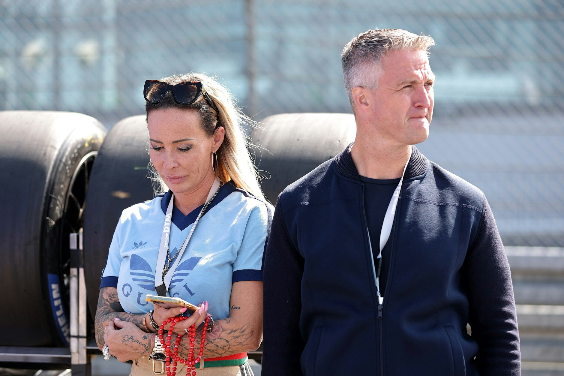Cora und Ralf Schumacher beim DTM-Lauf auf dem Nürburgring im Jahr 2022.