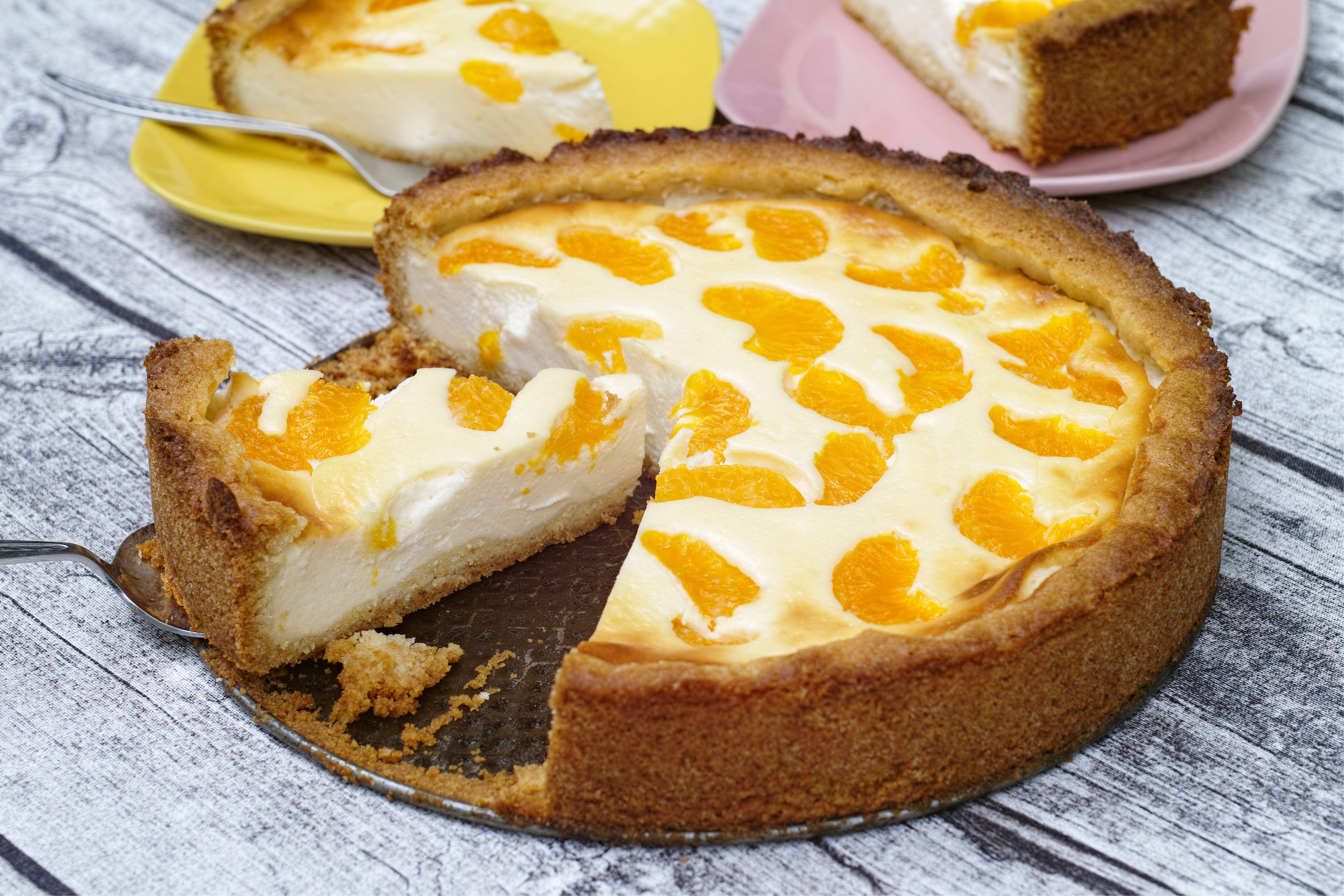 Einfaches Rezept für Mandarinen-Schmand-Kuchen wie vom Bäcker nebenan