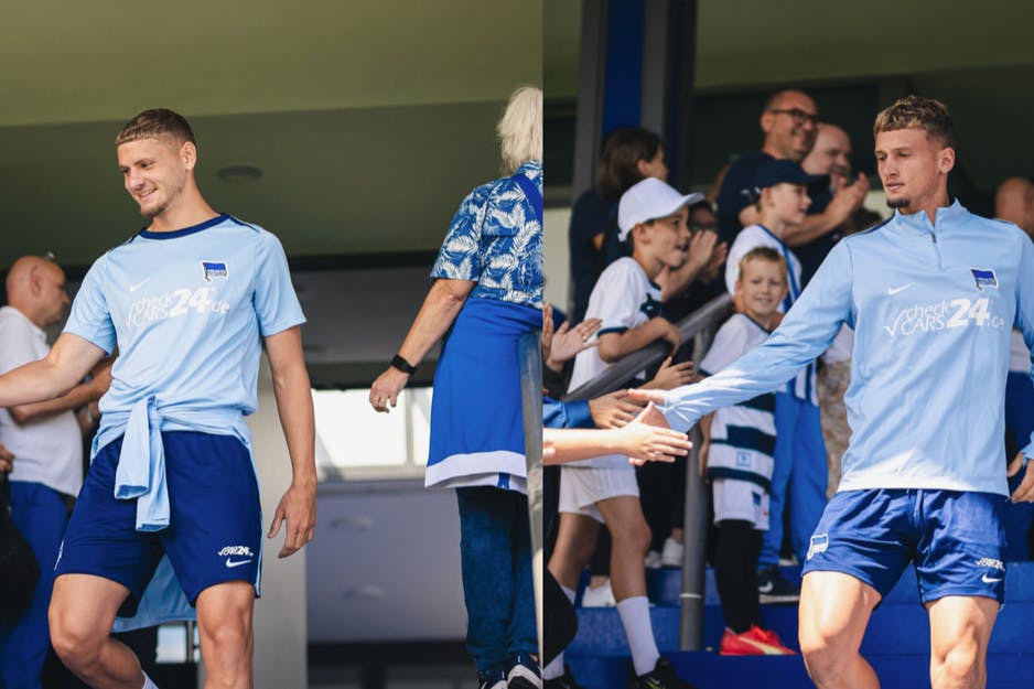 Herthas Bilderrätsel: Wer ist nun wer? Links ist Marton zu sehen, rechts Michael Cuisance.