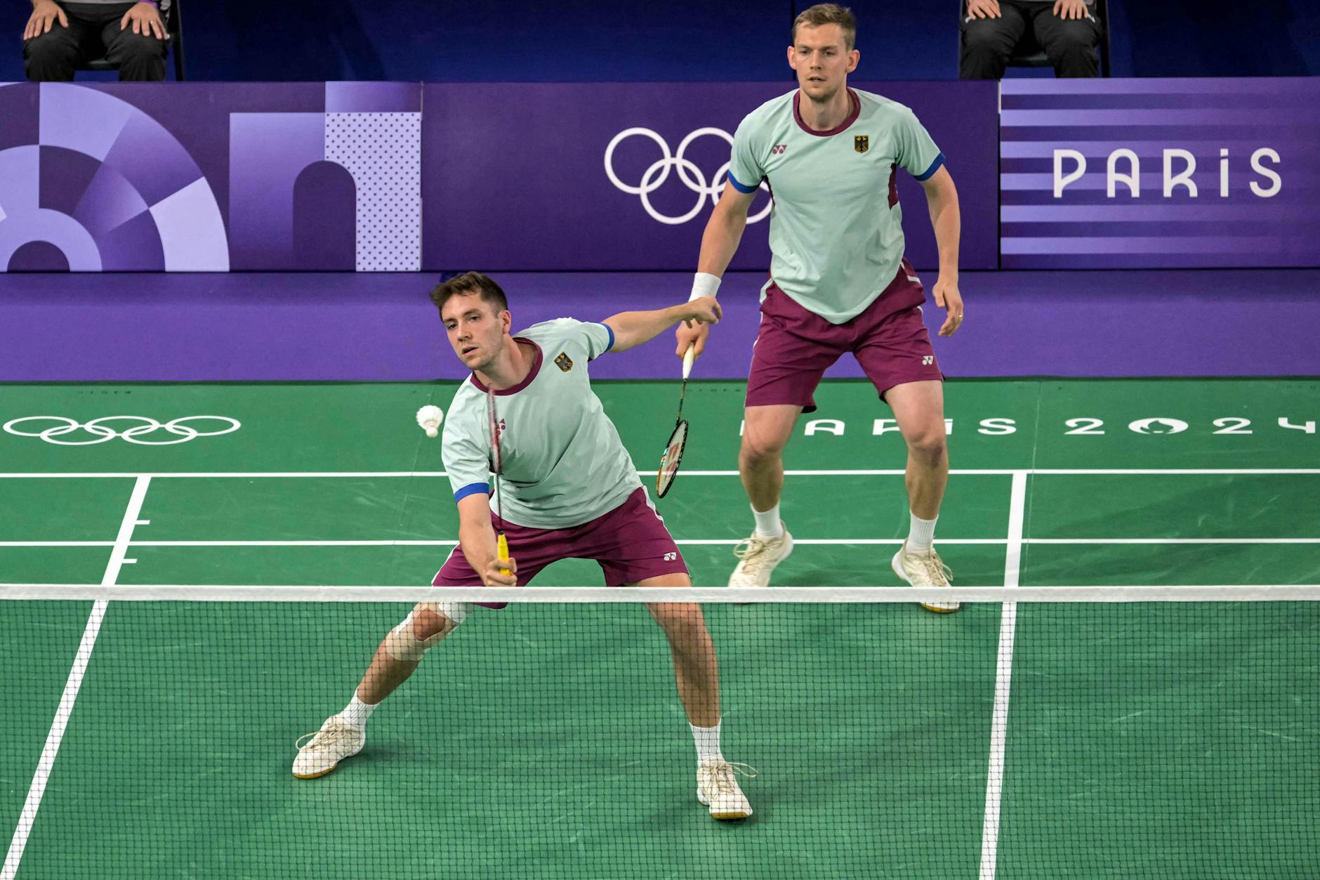 Aus für das Badminton-Doppel Mark Lamsfuß und Marvin Seidel.