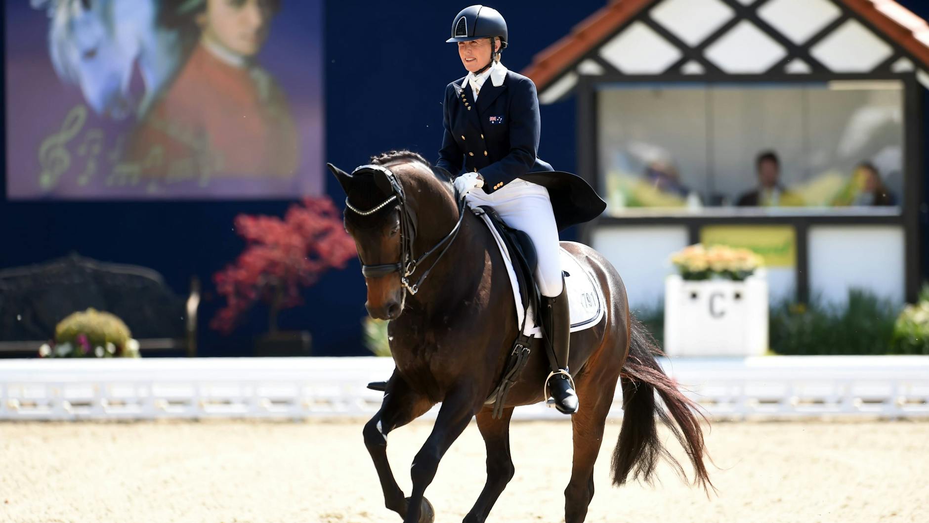 Australiens Mary Hanna bei einem Dressur-Ritt in Hagen.